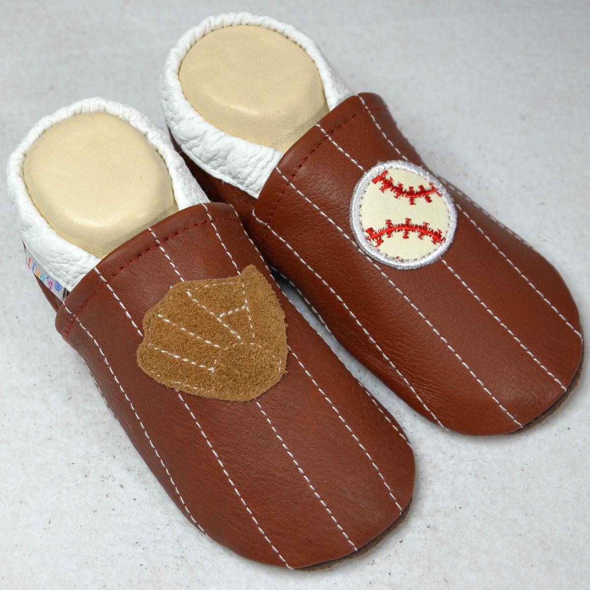Liya/'s Lederpuschen Hausschuhe Pantoffel Krabbelschuhe mit Ledersohle