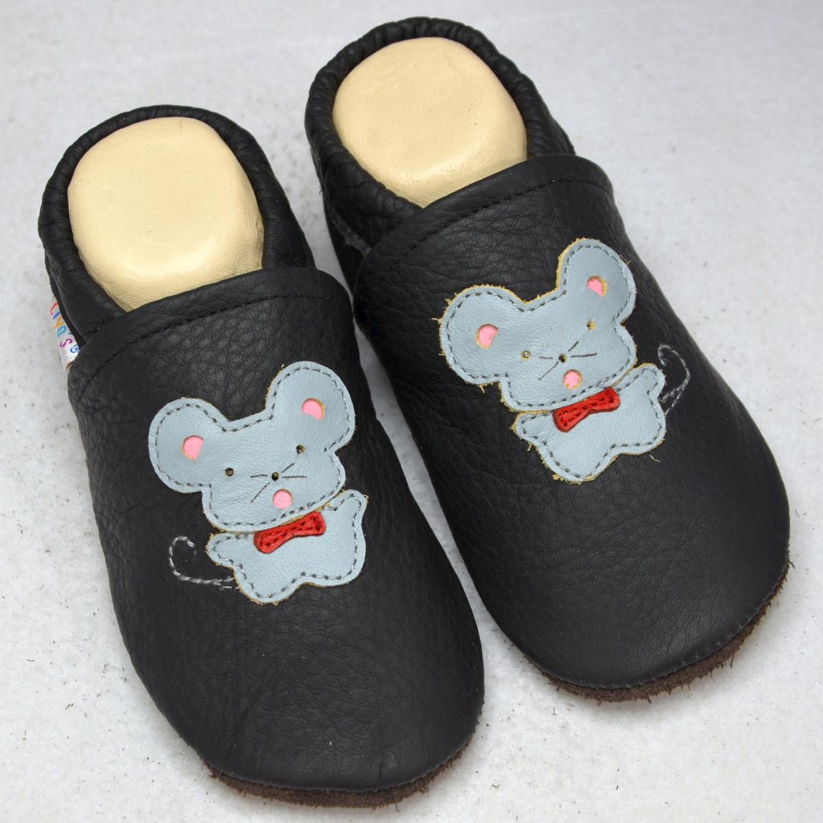 Liya/'s Lederpuschen Hausschuhe Pantoffel Krabbelschuhe mit Ledersohle