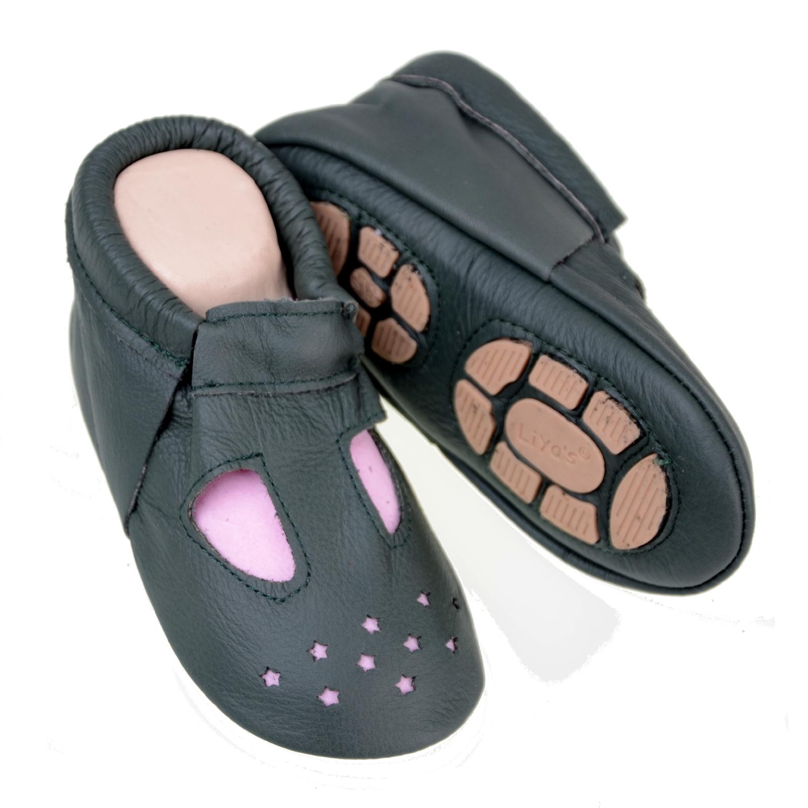 #634 été amener du étoiles Liya/'s des chaussons de bébé Chaussons Cuir amener du
