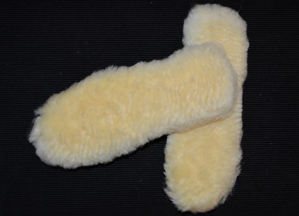 Lammfellsohle Einlegesohle aus 100% echtem Lammfell für Kinder mit Wollfilz 